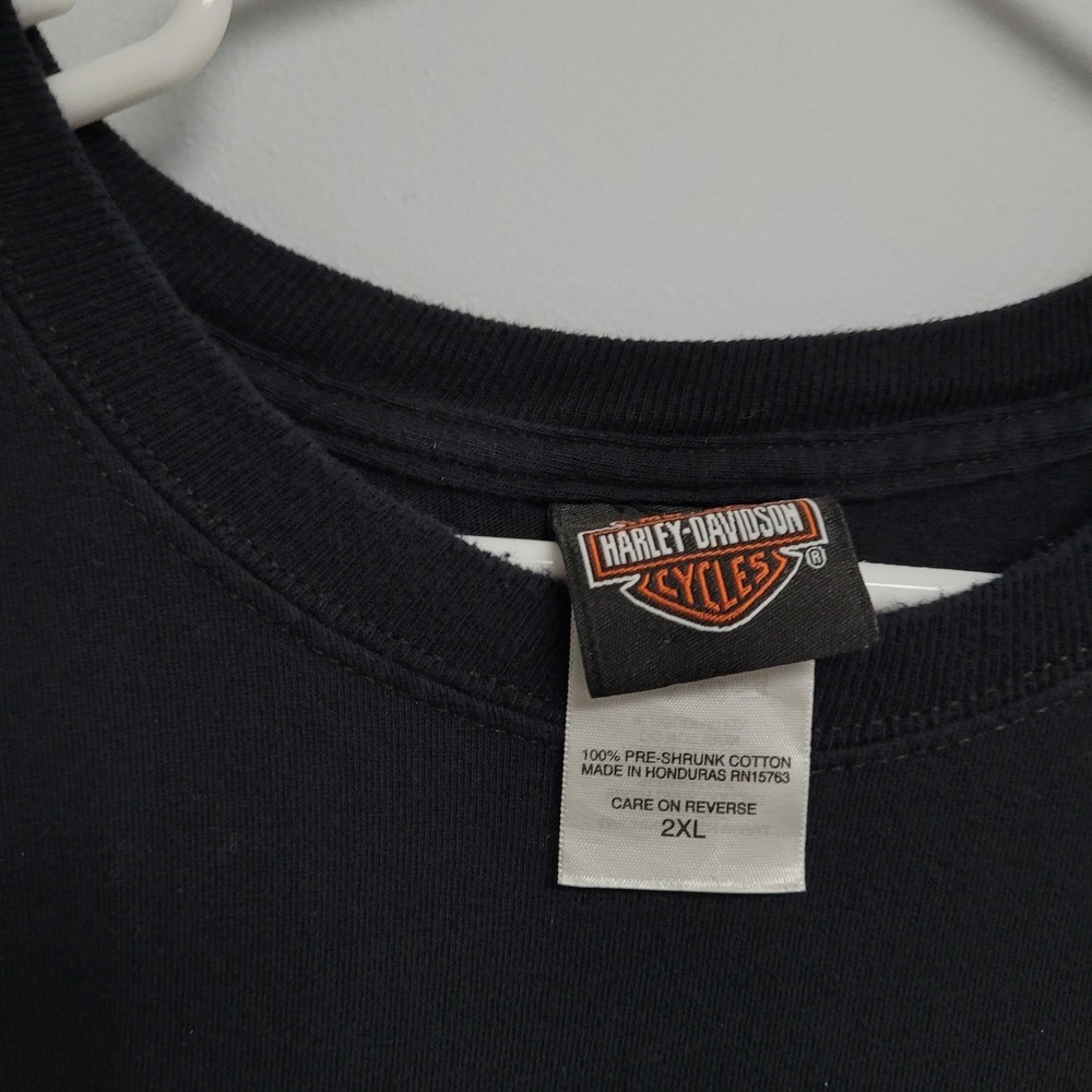 Harley Davidson Mens Shirt 2XL Christmas Lights‎ Savannah Georgia Black Tee - Picture 3 of 6